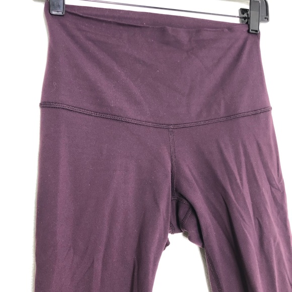 Lululemon High Waist Roll Down Wunder Under Leggings Dark Purple - Picture 5 of 16